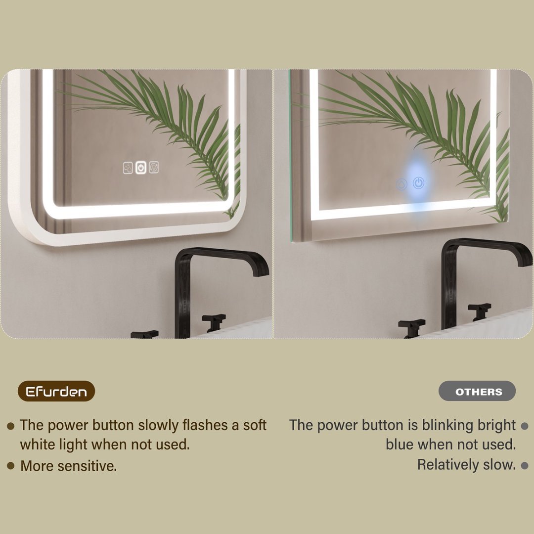 Smart LED Bathroom Mirror – Anti-Fog & Touch Control (LuneluX Home)