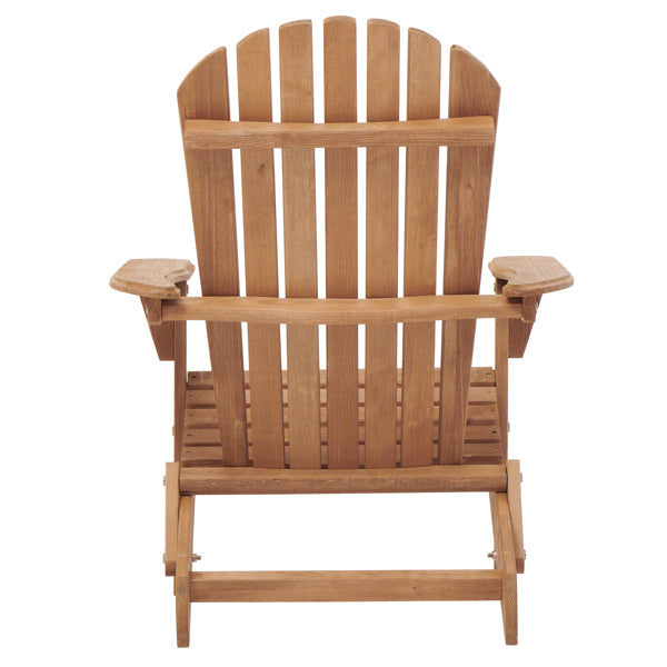 Wooden Folding Adirondack Chair Set – 2 Pc Light Finish (LuneluX Home)