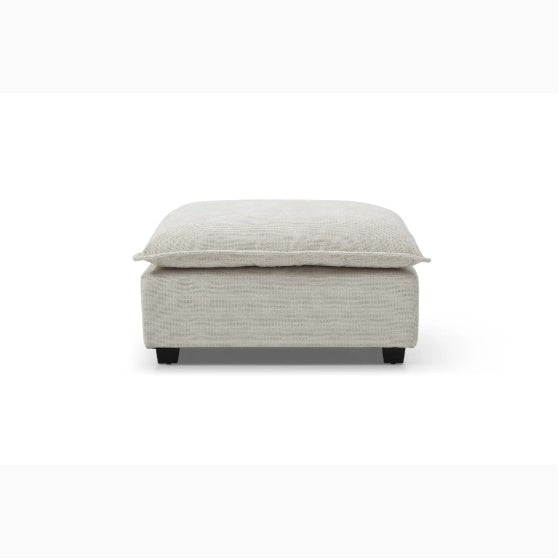LuxeCasa™ Modular Linen Sectional + Convertible Ottoman (130″ U-Shape)