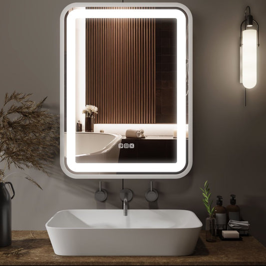 Smart LED Bathroom Mirror – Anti-Fog & Touch Control (LuneluX Home)